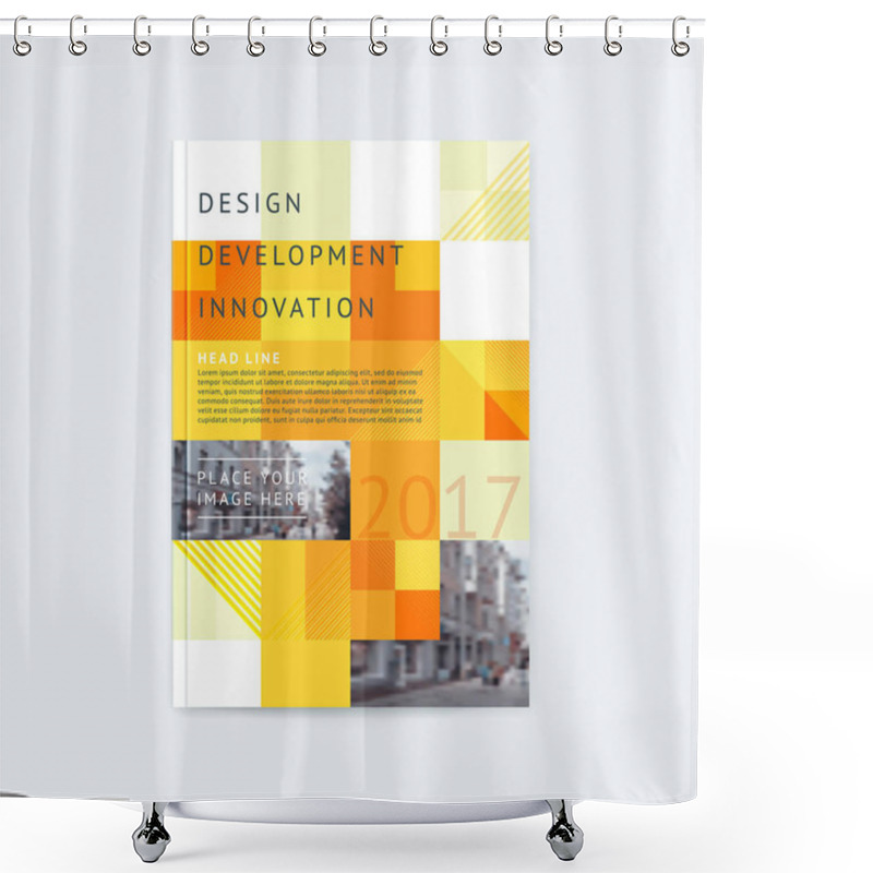 Personality  Brochure Template Layout Shower Curtains