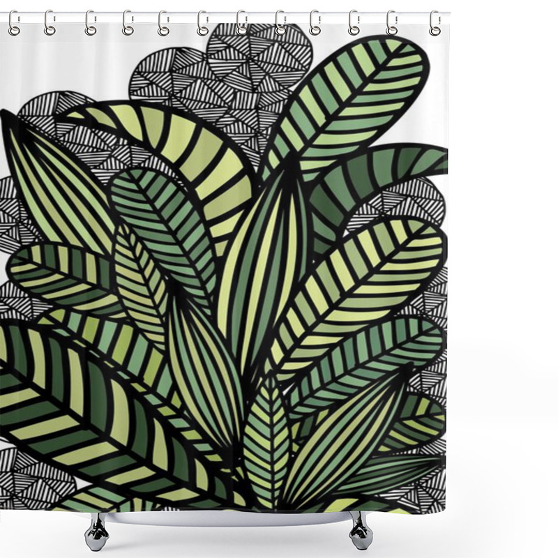 Personality  Flower Motif Shower Curtains