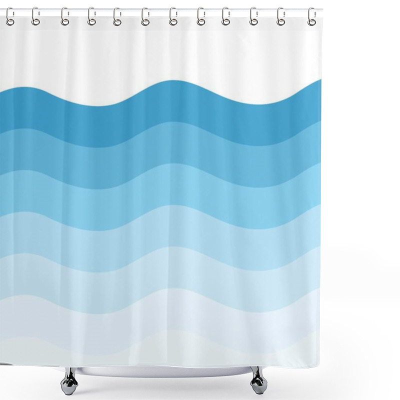 Personality  Wave Background Vector Illustration Design Template Shower Curtains