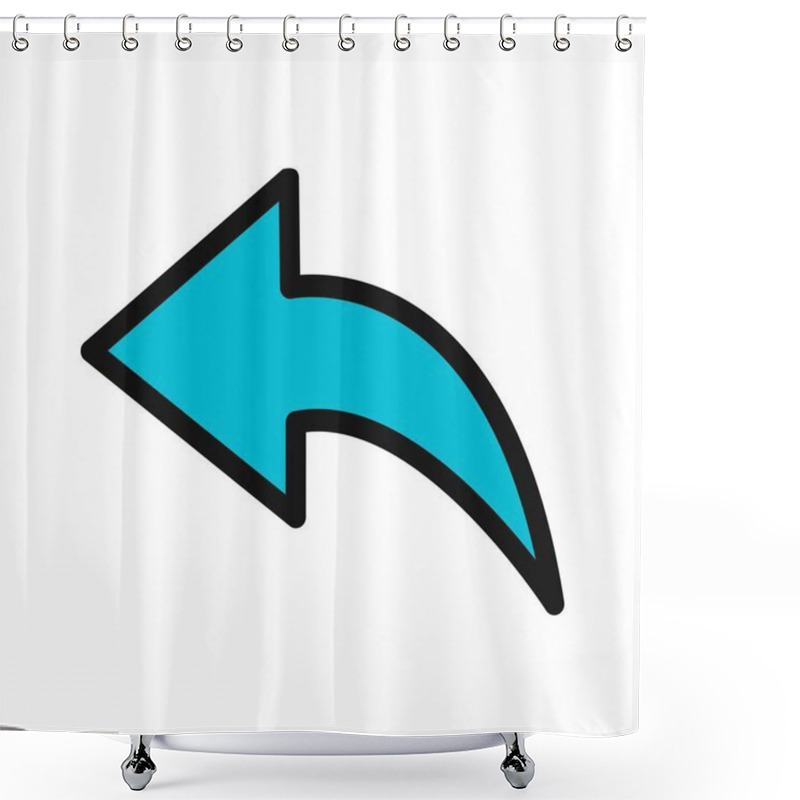 Personality  Arrow Left Vector Ico Shower Curtains