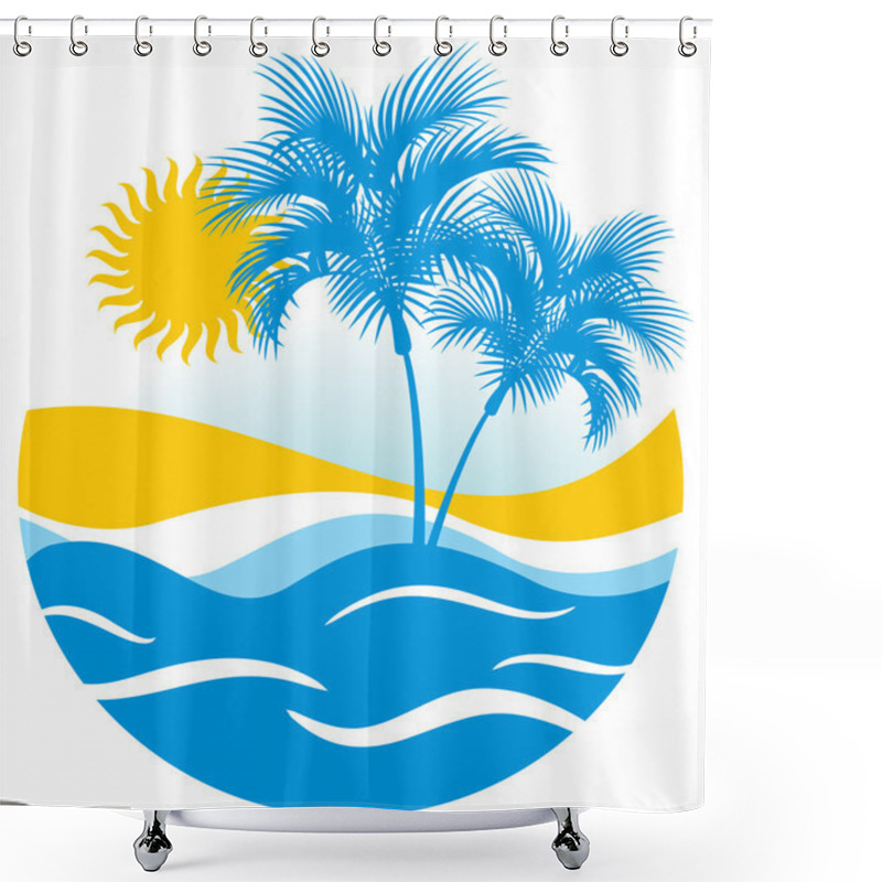 Personality  Tropical Marine Landscape Shower Curtains