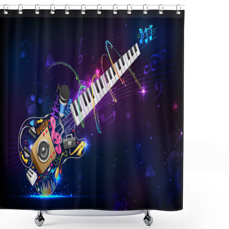 Personality  Music Background Shower Curtains