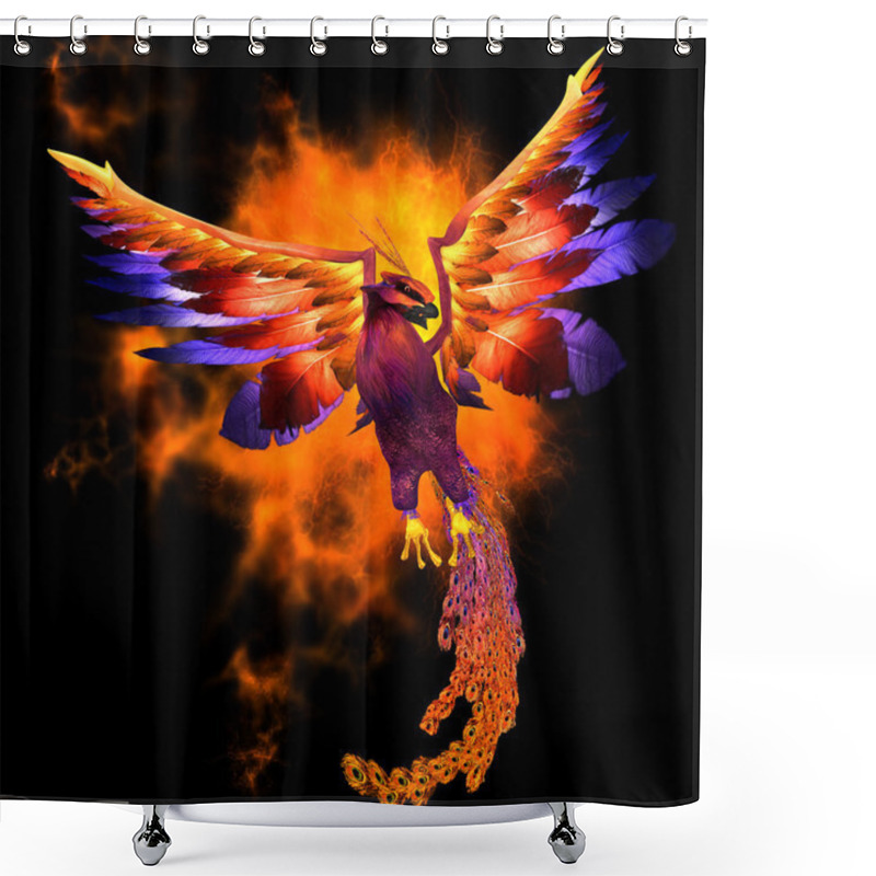 Personality  Phoenix Bird Shower Curtains