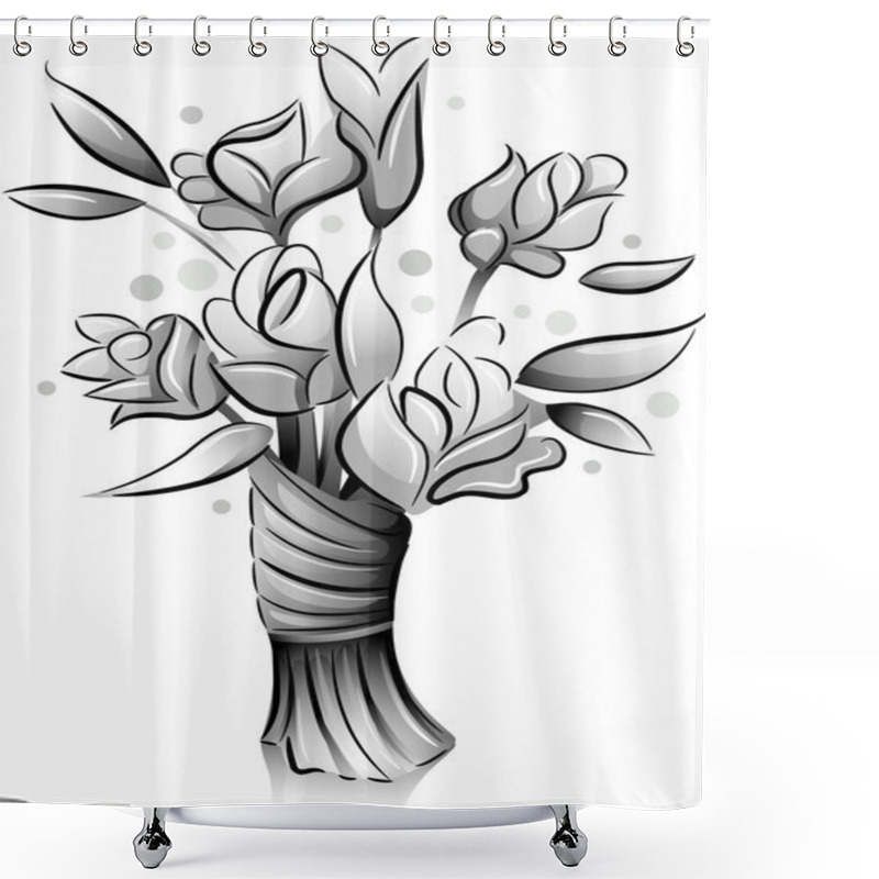 Personality  Bouquet Icon Shower Curtains