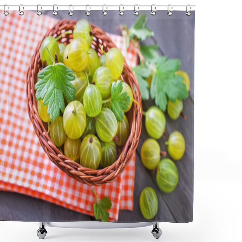 Personality  Gooseberry In Basket Shower Curtains