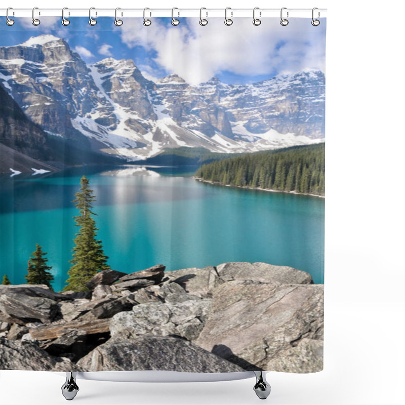 Personality  Moraine Lake, Rocky Mountains (Canada) Shower Curtains