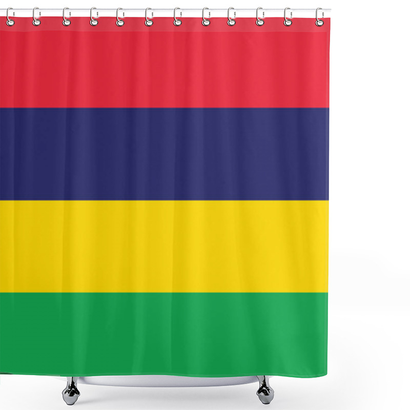 Personality  Flag Of Mauritius Shower Curtains