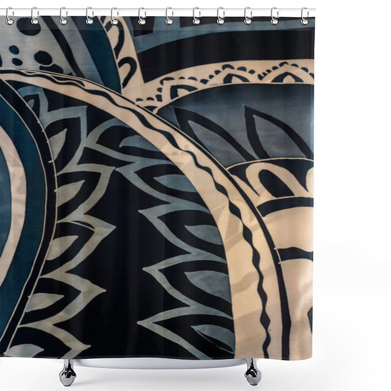 Personality  Beautiful Batik Pattern Shower Curtains