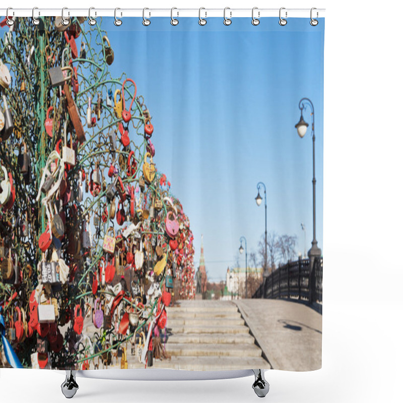 Personality  Luzhkov Bridge In Spring, Moscow Shower Curtains