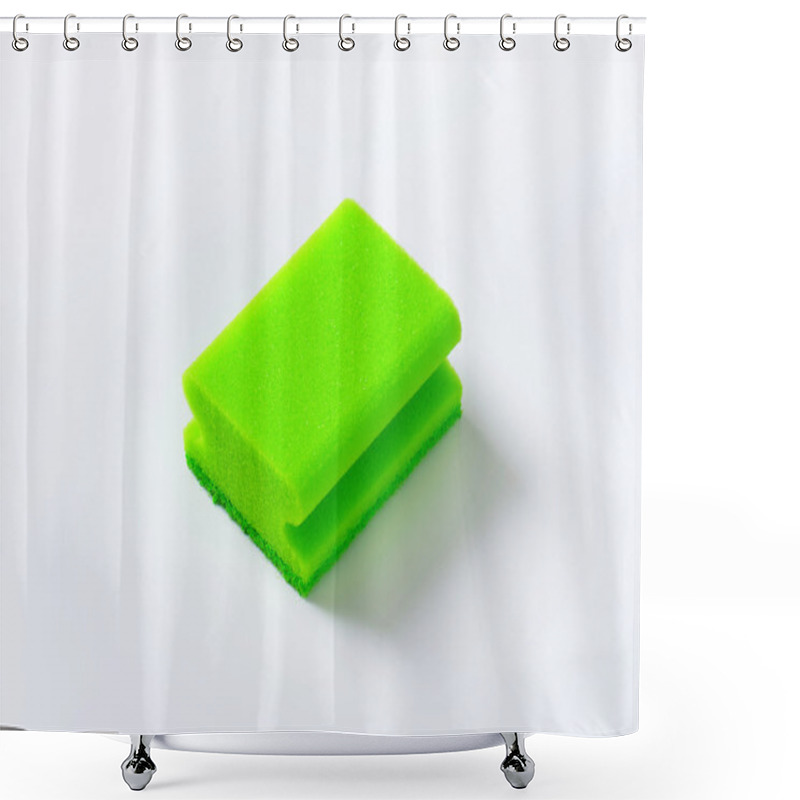 Personality  Green Kitchen Sponge Shower Curtains