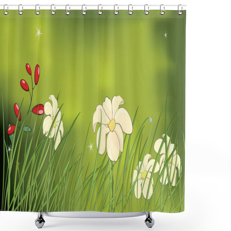 Personality  Flower Glade Shower Curtains