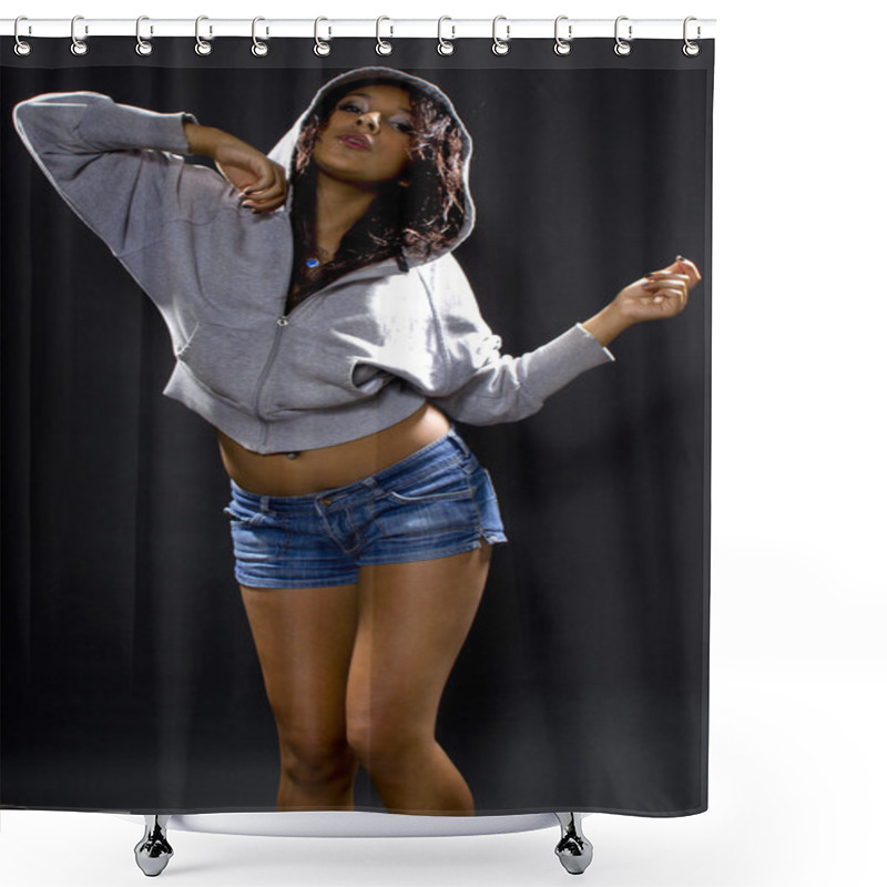 Personality  Latina Hip Hop Dancer Shower Curtains