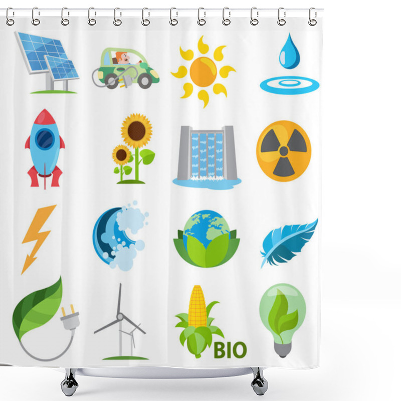 Personality  Alternative Sources Of Power And Eco Mining Technology.  Shower Curtains