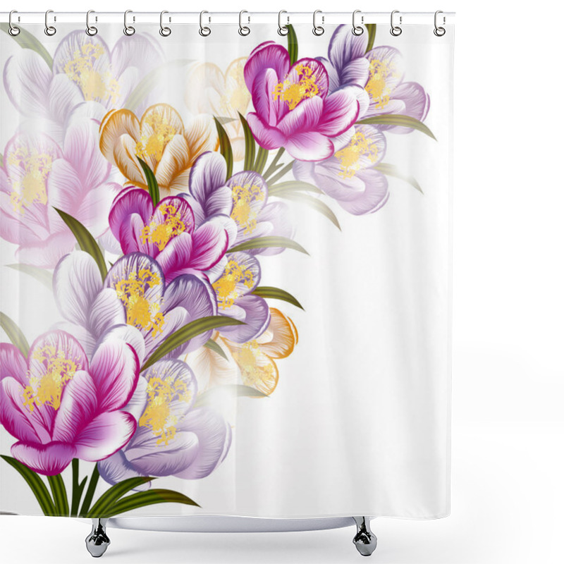 Personality  Floral Background With Clean Space For Text Shower Curtains