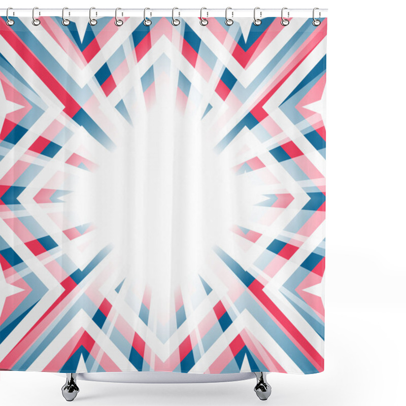 Personality  Geometric Background, Stars And Diamond Shapes Shower Curtains