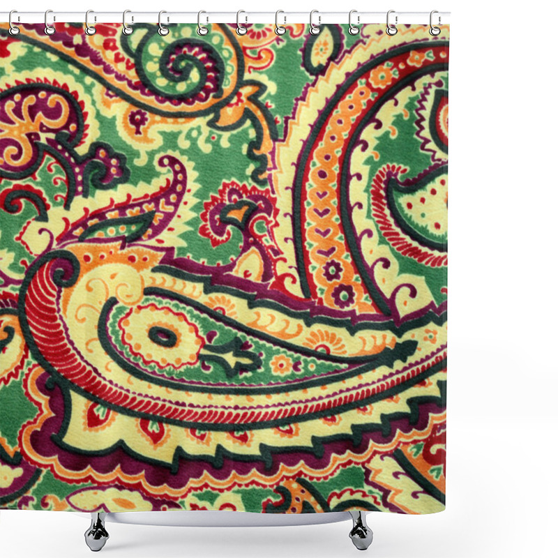 Personality  Traditional Paisley Pattern Silk Background Shower Curtains