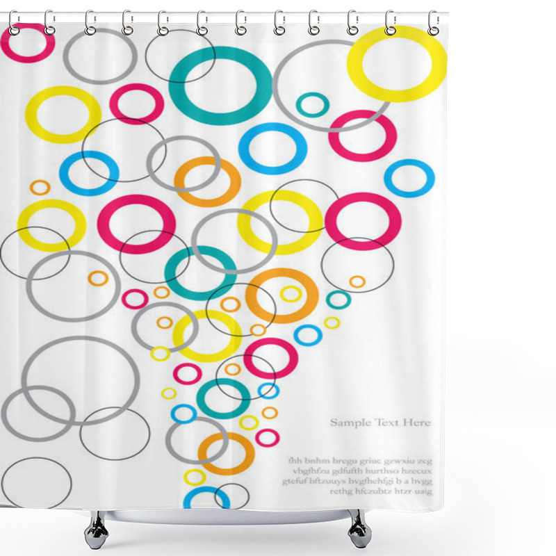 Personality  Abstract Vector Background With Circles Shower Curtains