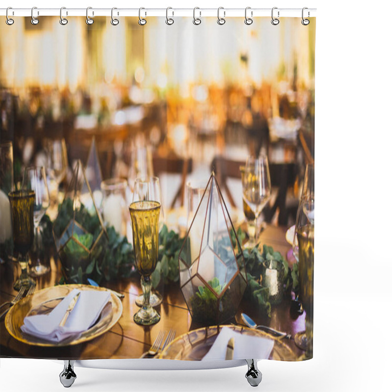 Personality  Los Cabos, Mexico - Oct 2019 Tableware Are The Dishware Used For Setting A Table, Serving Food And Dining. Including Cutlery, Glassware, Serving Dishes And Items For Practical Or Decorative Purposes Shower Curtains