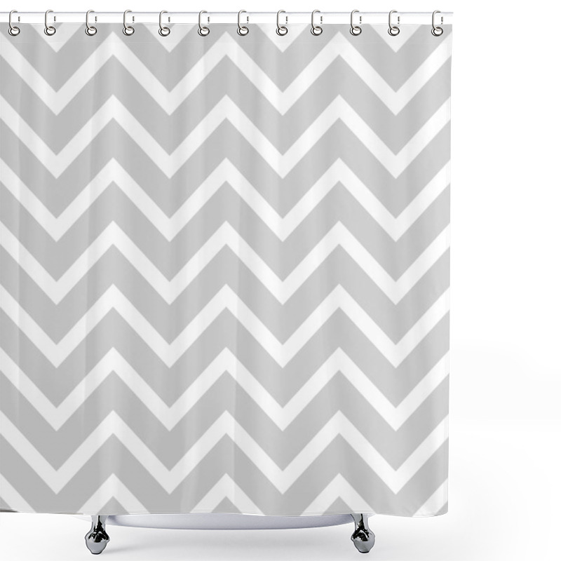 Personality  White Striped Background Vector Line Geometric Retro Shower Curtains