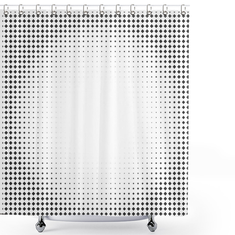 Personality  Abstract Halftone Texture With Rhombuses. Shower Curtains