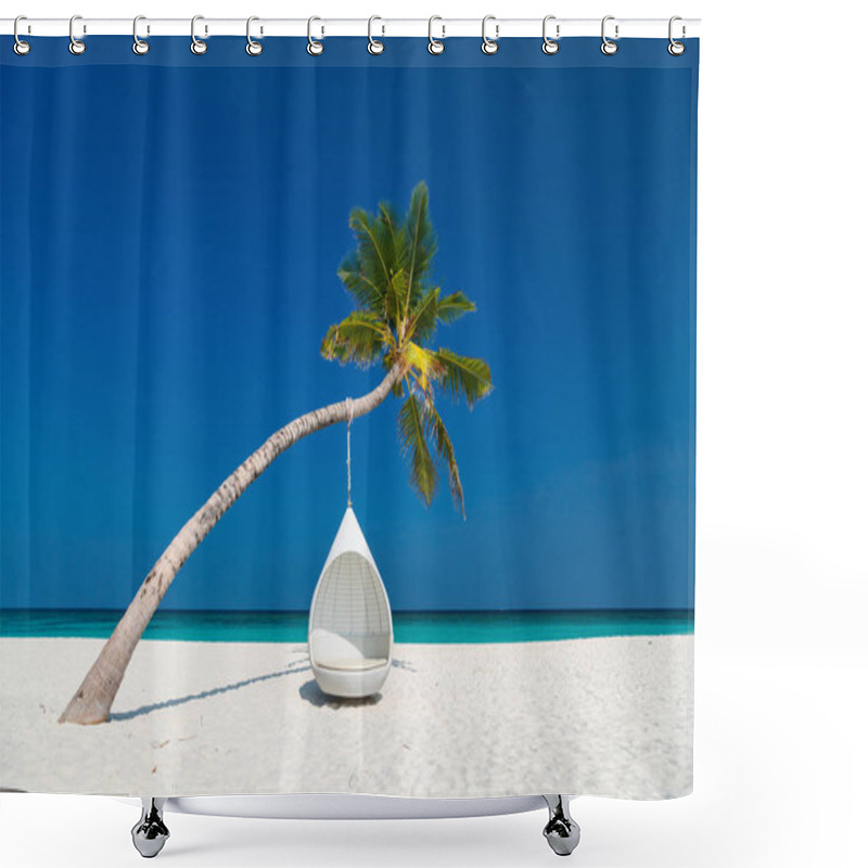 Personality  Beautiful Tropical Beach On Exotic Island In Maldives Shower Curtains