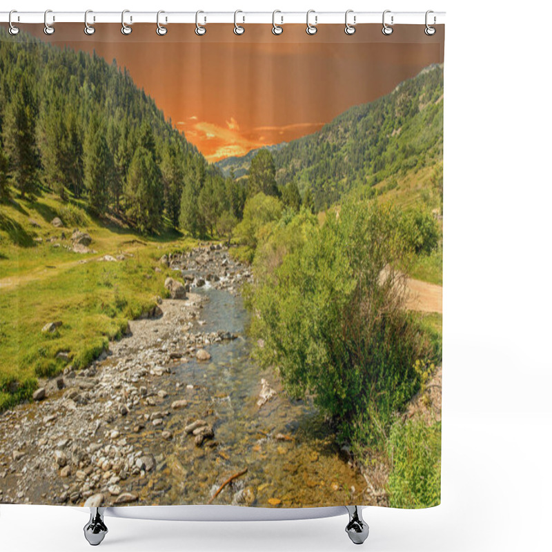 Personality  Mountains Of Aran Valley During Sunrise, Lleida, Spain Shower Curtains