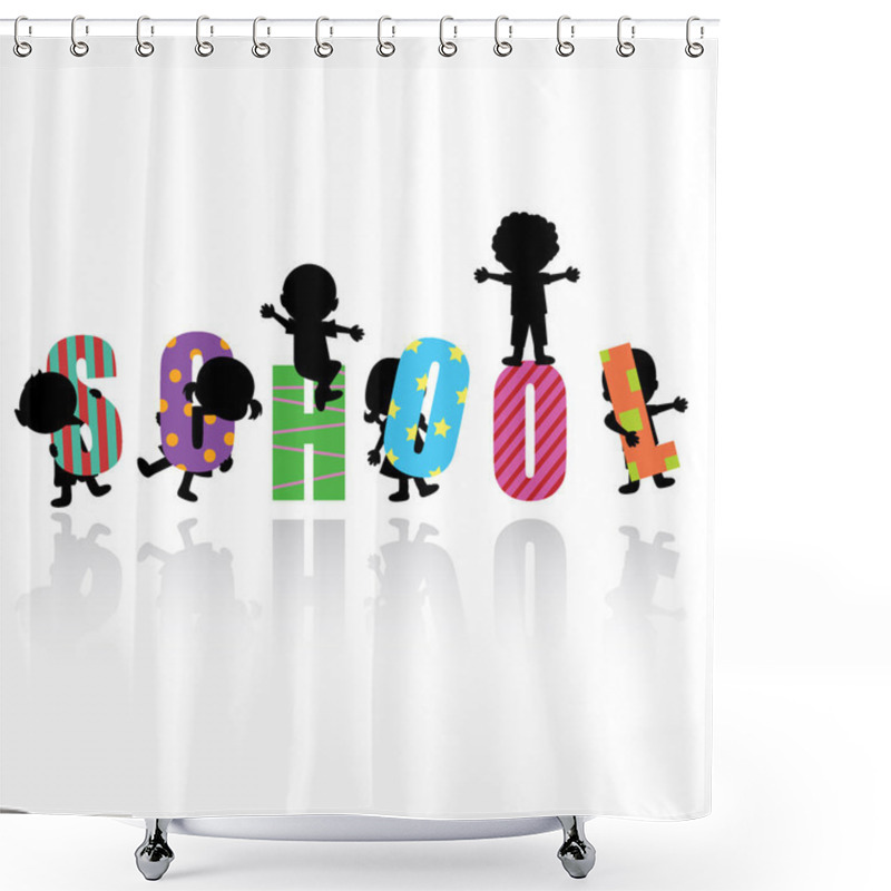 Personality  Happy Children School Background Shower Curtains