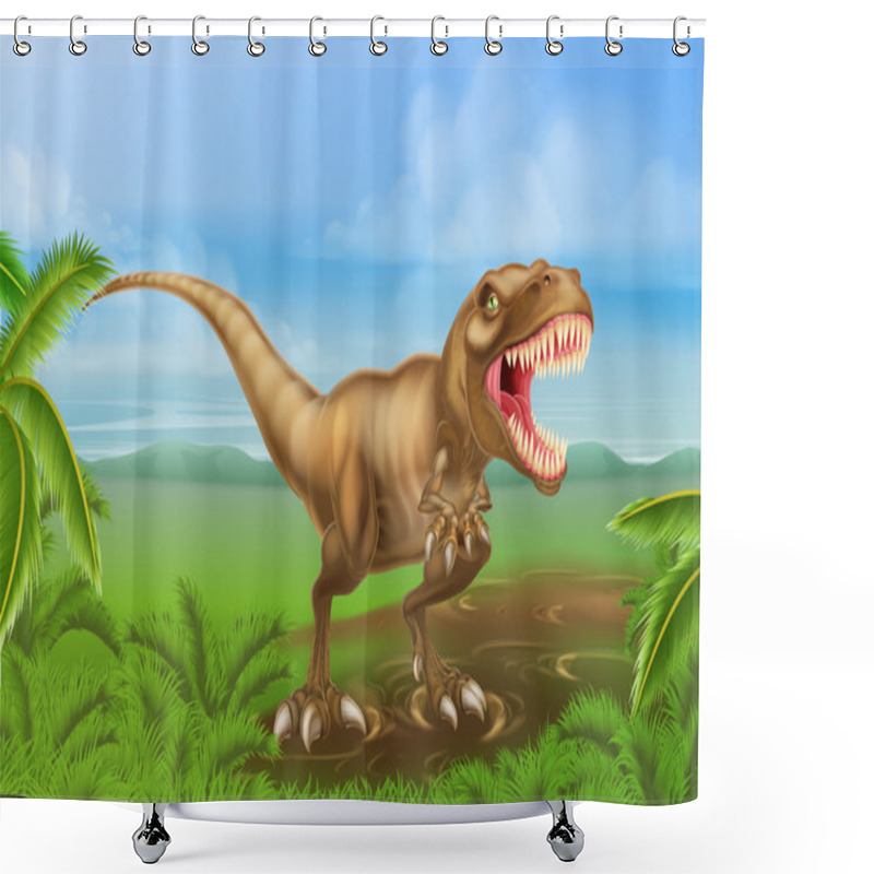 Personality  Tyrannosaurs Rex Dinosaur Shower Curtains