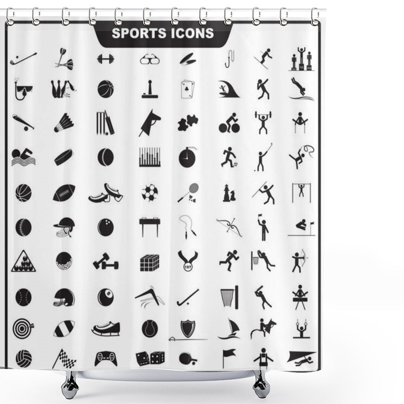 Personality  Sport Icon Shower Curtains