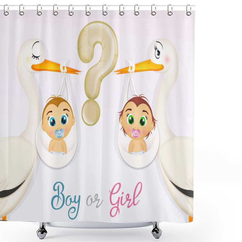 Personality  Will The Girl Or The Boy Be Born? Shower Curtains