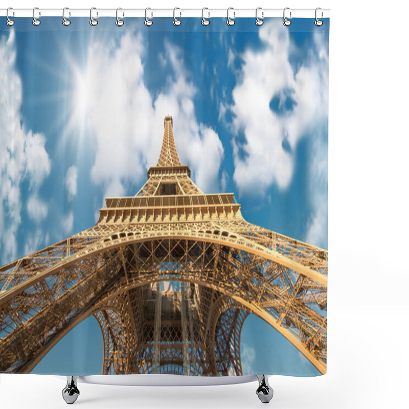 Personality  Paris. Powerful Structure Of Magnificent Eiffel Tower Shower Curtains