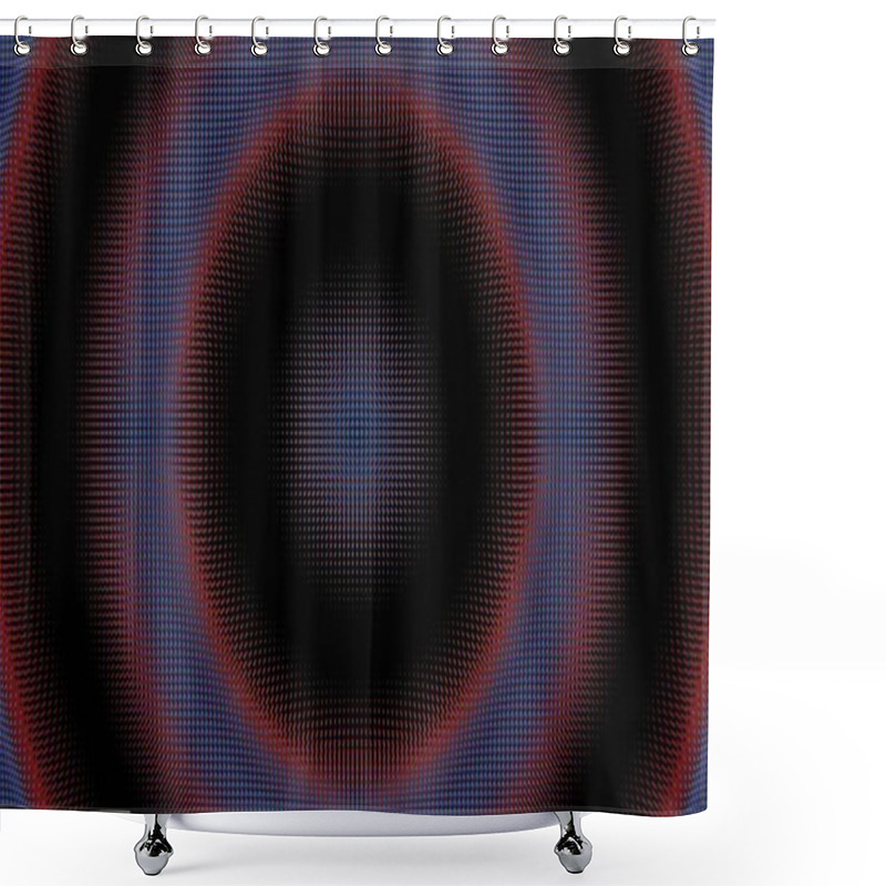 Personality  Abstract Textured Pattern In Orange And Black With Wavy Gridlines Shower Curtains