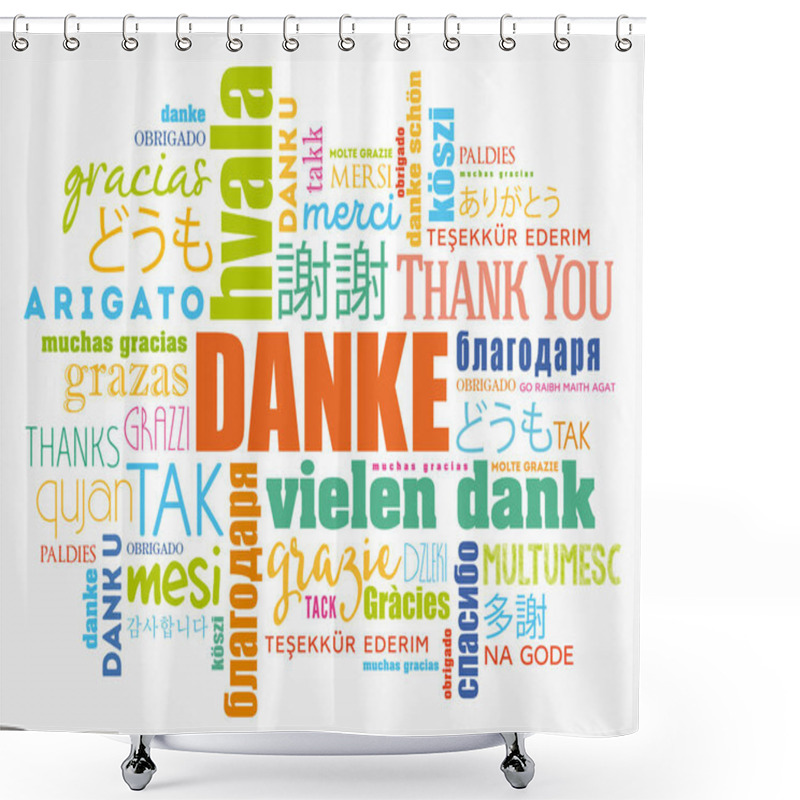 Personality  Danke (Thank You In German) Shower Curtains