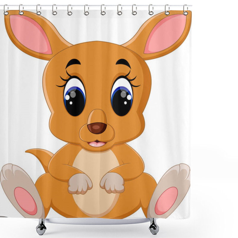 Personality  Cute Kangaroo Cartoon Shower Curtains