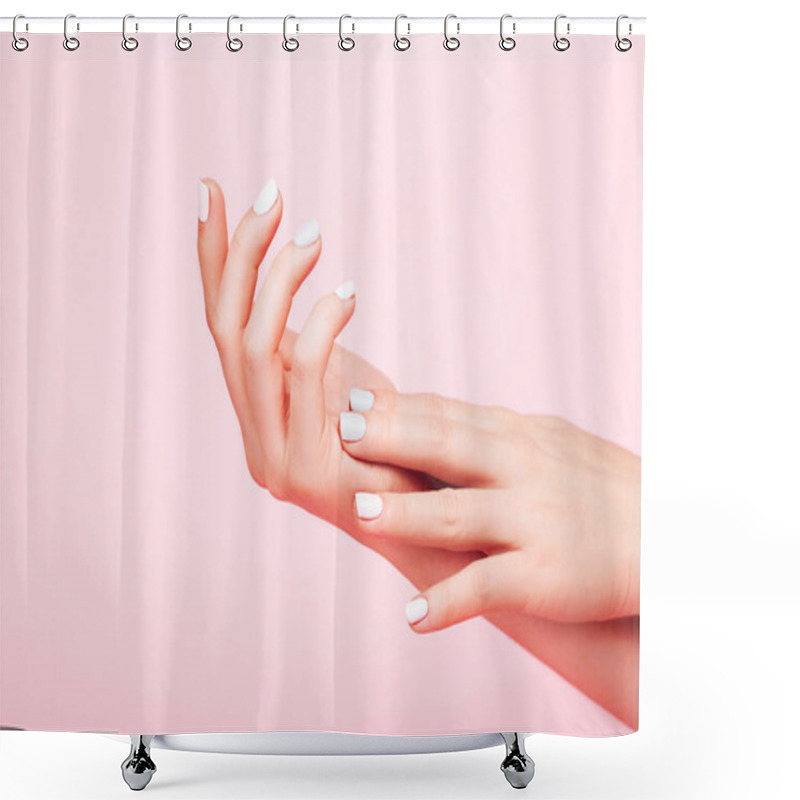 Personality  Tender Hands With Perfect Manicure Shower Curtains