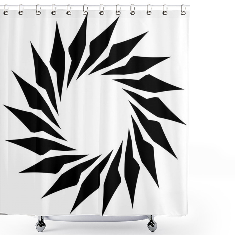 Personality  Abstract Spiral Graphics Shower Curtains