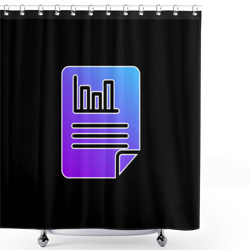 Personality  Analytics Blue Gradient Vector Icon Shower Curtains