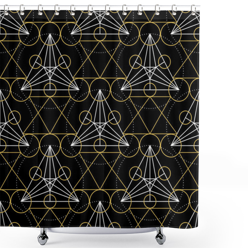 Personality  Vector Geometry Seamless Pattern Shower Curtains