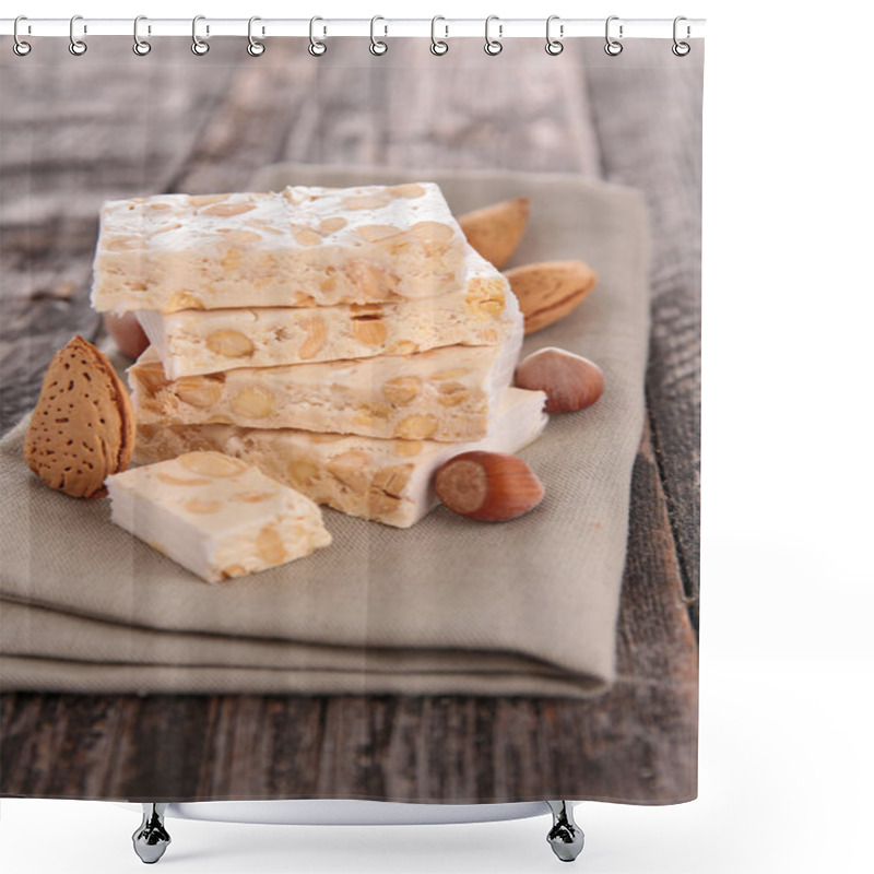 Personality  Nougat Dessert With Nuts Shower Curtains