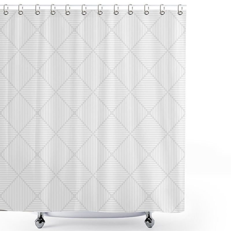 Personality  Seamless Pattern Of Lines And Rhombuses. Geometric Background. Shower Curtains