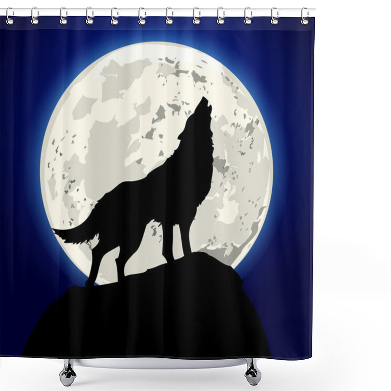 Personality  Howling Wolf Shower Curtains