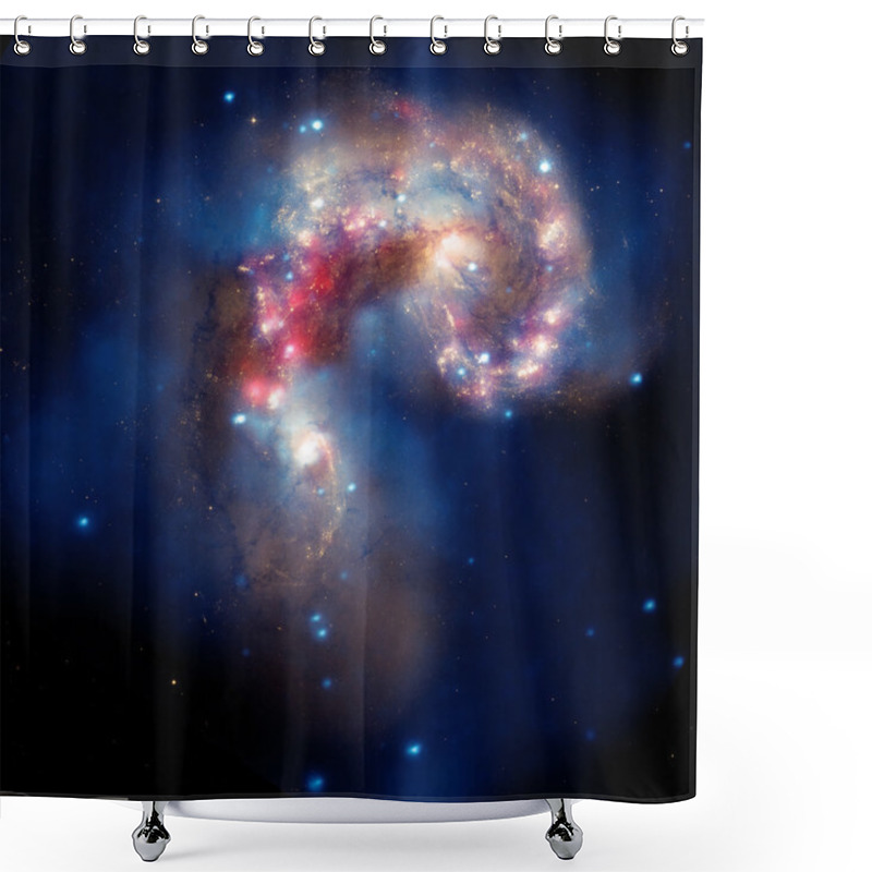 Personality  The Antennae Galaxies Are Galaxies In The Constellation Corvus. Shower Curtains