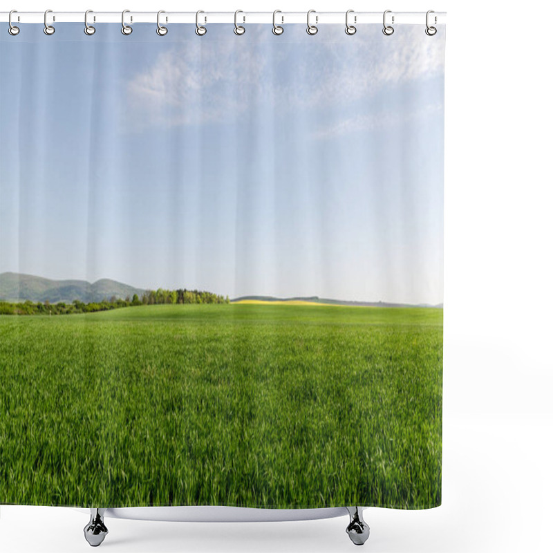 Personality  Field And Blue Sky Shower Curtains