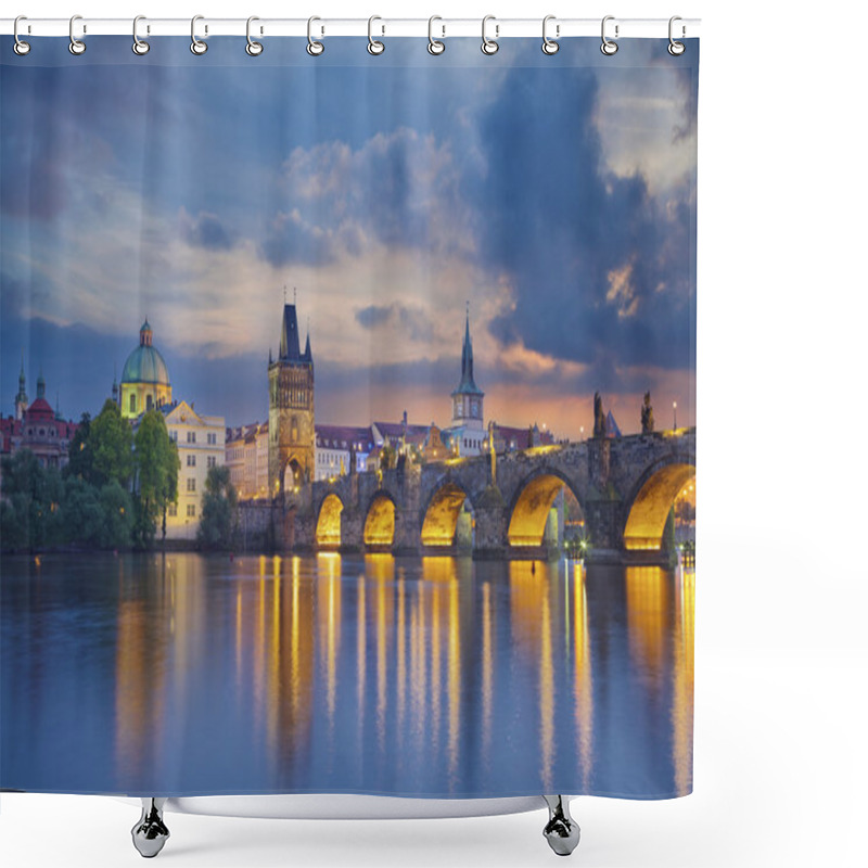 Personality  Prague. Shower Curtains