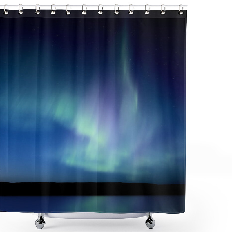 Personality  Night Church Northern Lights Shower Curtains