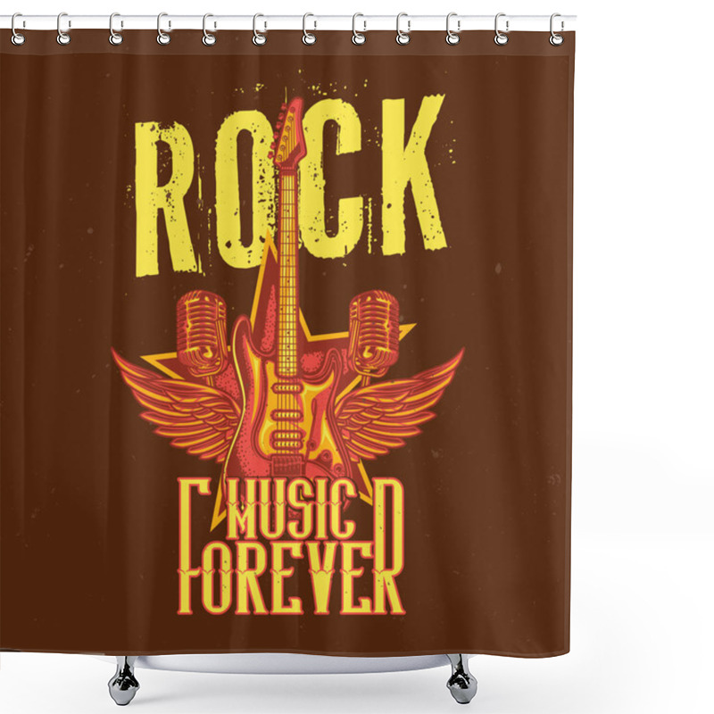 Personality  T-shirt Or Poster Design Shower Curtains