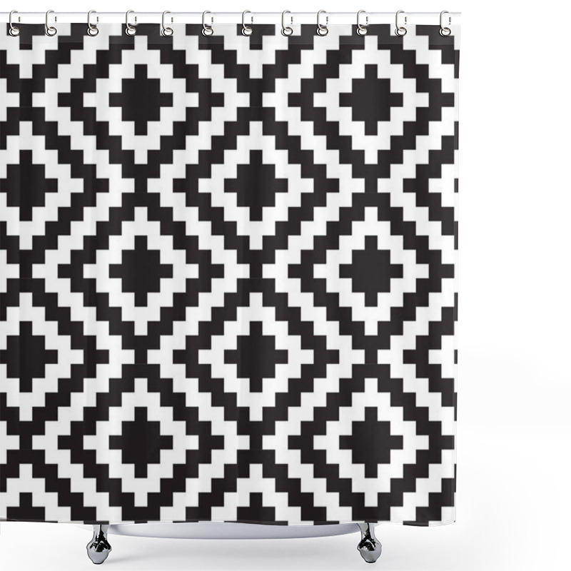 Personality  Geometric Seamless Pattern Shower Curtains