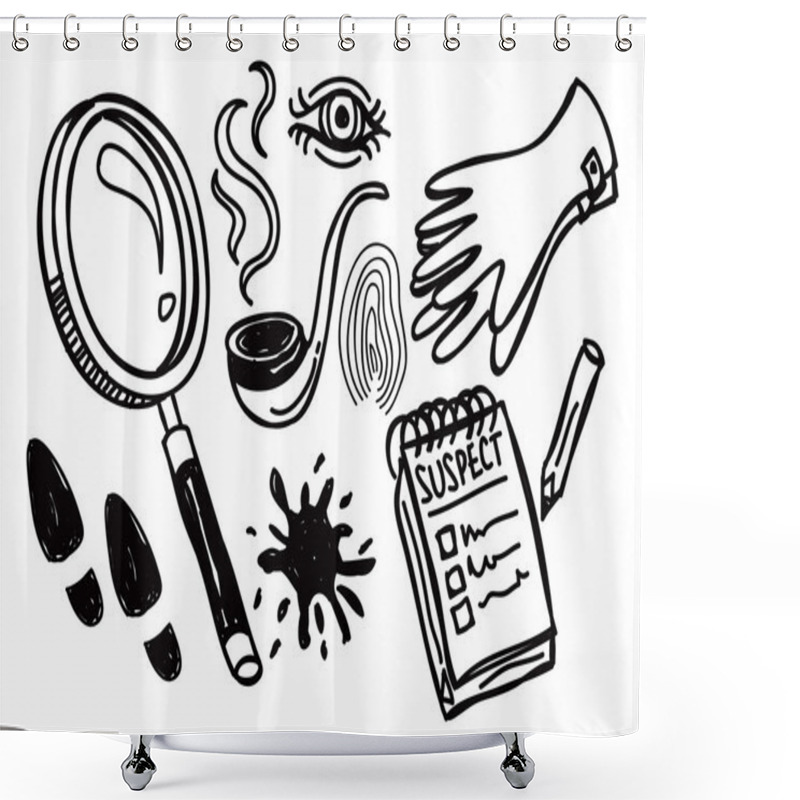 Personality  Detective Stuff Shower Curtains