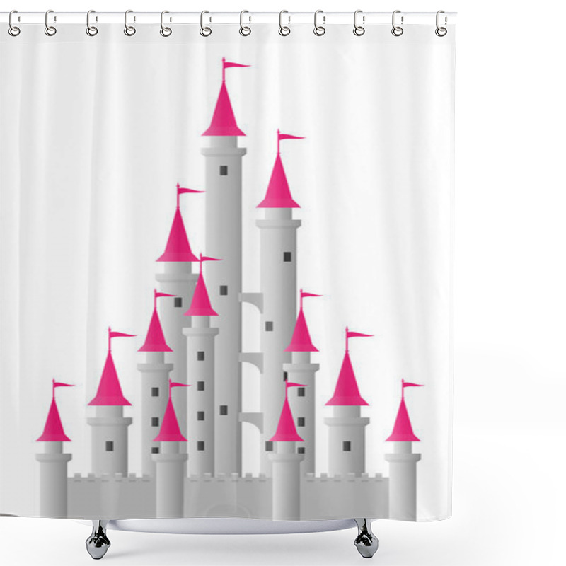 Personality  Fantasy Castle Shower Curtains