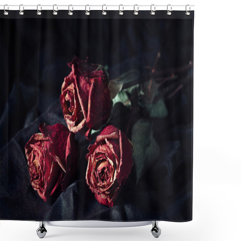 Personality  Three Dry Roses Shower Curtains